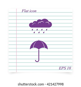 Umbrella flat icon.