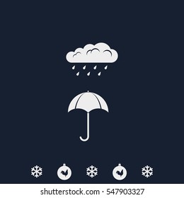 Umbrella flat icon.