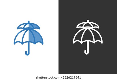 umbrella flat icon. double layered umbrella icon