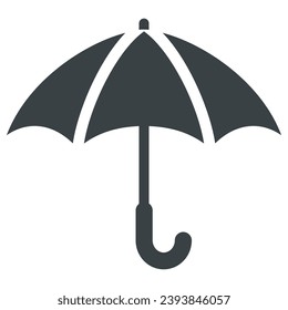 Umbrella flat icon isolated on white background.