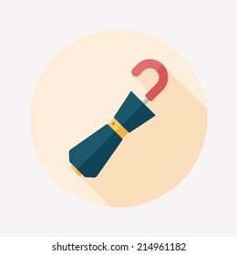 umbrella flat icon with long shadow