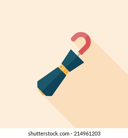 umbrella flat icon with long shadow