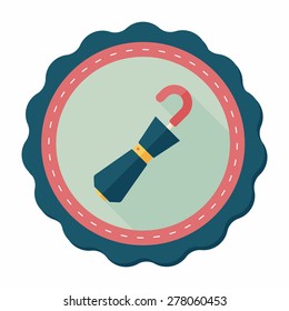 umbrella flat icon with long shadow