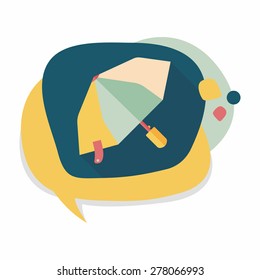 umbrella flat icon with long shadow