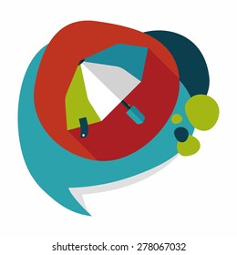 umbrella flat icon with long shadow