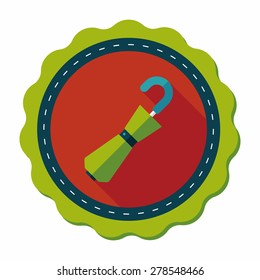 umbrella flat icon with long shadow