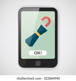 umbrella flat icon with long shadow