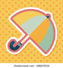 umbrella flat icon with long shadow