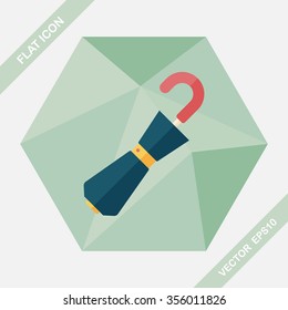 umbrella flat icon with long shadow