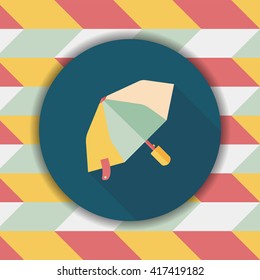 umbrella flat icon with long shadow