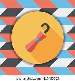 umbrella flat icon with long shadow