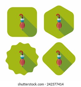 umbrella flat icon with long shadow,eps10