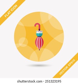umbrella flat icon with long shadow,eps10