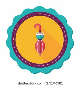 umbrella flat icon with long shadow,eps10