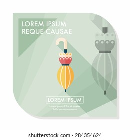 umbrella flat icon with long shadow,eps10