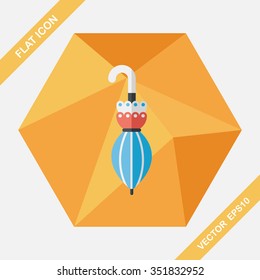 umbrella flat icon with long shadow,eps10