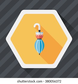 umbrella flat icon with long shadow,eps10