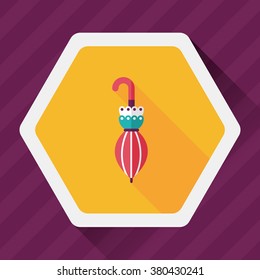 umbrella flat icon with long shadow,eps10
