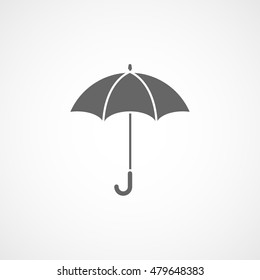 Umbrella Flat Icon On White Background