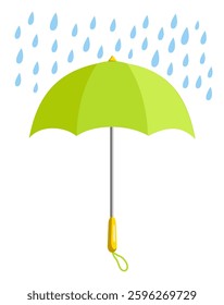 Umbrella flat icon. Violet umbrella. Rain protection. Cartoon style. Design templates. Vector illustration flat style. Symbol of protection and safety.