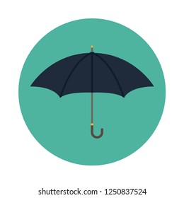 Umbrella flat icon. You can be used Umbrella icon for several purposes like: websites, UI, UX, print templates, promotional materials, info-graphics, web and mobile phone apps.