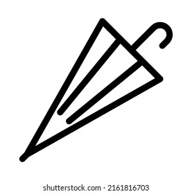 Umbrella flat line icon. Outline sign mascara for mobile concept and web design, store.