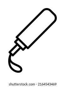 Umbrella flat line icon. Outline sign mascara for mobile concept and web design, store.