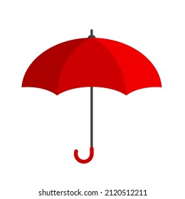 umbrella flat logo icon vector illustration red color modern design isolated on white background