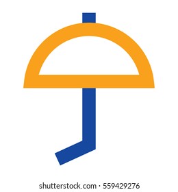Umbrella Flat minimal icon vector