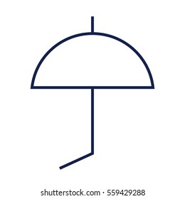 Umbrella Flat minimal icon vector
