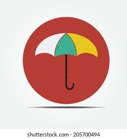Umbrella  Flat style vector icon