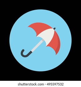 Umbrella. Flat style. Vector illustration.