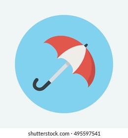 Umbrella. Flat style. Vector illustration.