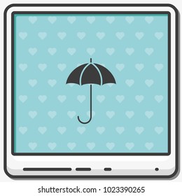 Umbrella flat vector icon.