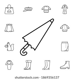 Umbrella flat vector icon in autumn pack