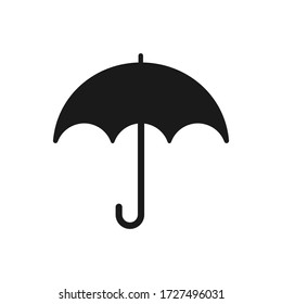 Umbrella flat vector icon isolated on white background. 
