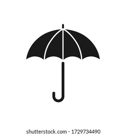 Umbrella flat vector icon isolated on white background. 