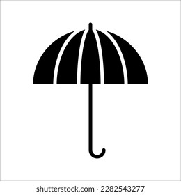 Umbrella flat vector icon isolated on white background, eps 10.