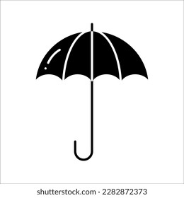 Umbrella flat vector icon isolated on white background, eps 10.