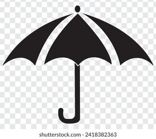 Umbrella flat vector icon isolated on white background.
