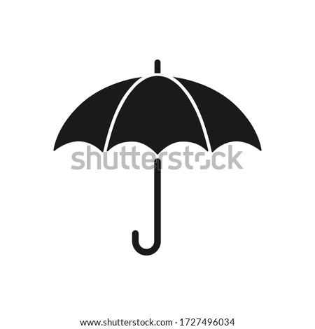 Umbrella flat vector icon isolated on white background. 