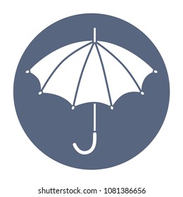 Umbrella flat vector sign icon