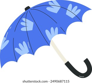 Regenschirm mit Blumenmuster Vektorillustration