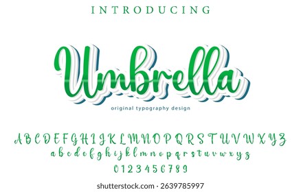 Umbrella Font – Stylish Script Typeface with Bold Modern Brush Lettering
