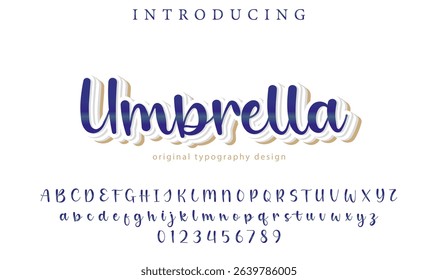Umbrella Font – Stylish Script Typeface with Bold Modern Brush Lettering