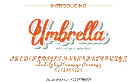 Umbrella Font – Stylish Script Typeface with Bold Modern Brush Lettering