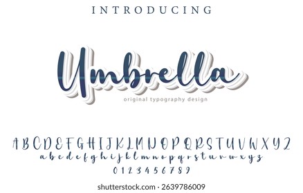 Umbrella Font – Stylish Script Typeface with Bold Modern Brush Lettering