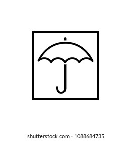 umbrella - fragile icon vector