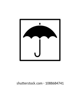 umbrella - fragile icon vector