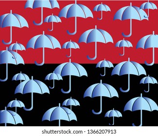 umbrella free arrangement isolated background - Vector
